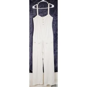 Juicy Couture ivory terry cloth jumpsuit Size XL Y2K Comfycore Leisurewear